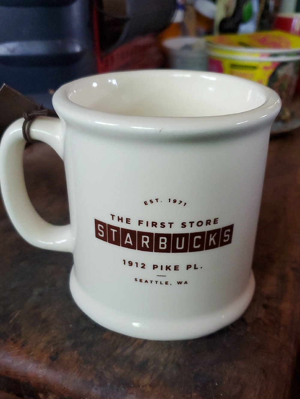 Starbucks Ceramic Mug in Cream with Melusine the Siren Emblem and Pike Place Mar - Picture 2 of 12